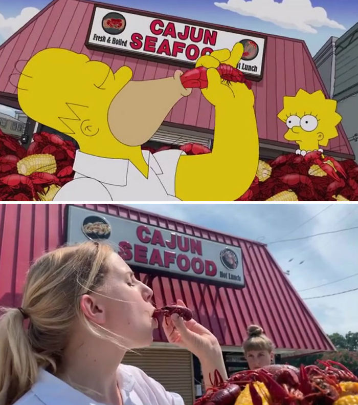 Deux touristes suisses ont recréé l’épisode des Simpson du tour gastronomique de Homer dans 54 restaurants de La Nouvelle-Orléans scène par scène