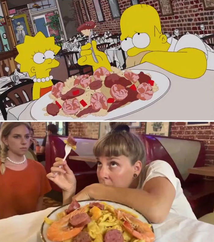 Deux touristes suisses ont recréé l’épisode des Simpson du tour gastronomique de Homer dans 54 restaurants de La Nouvelle-Orléans scène par scène