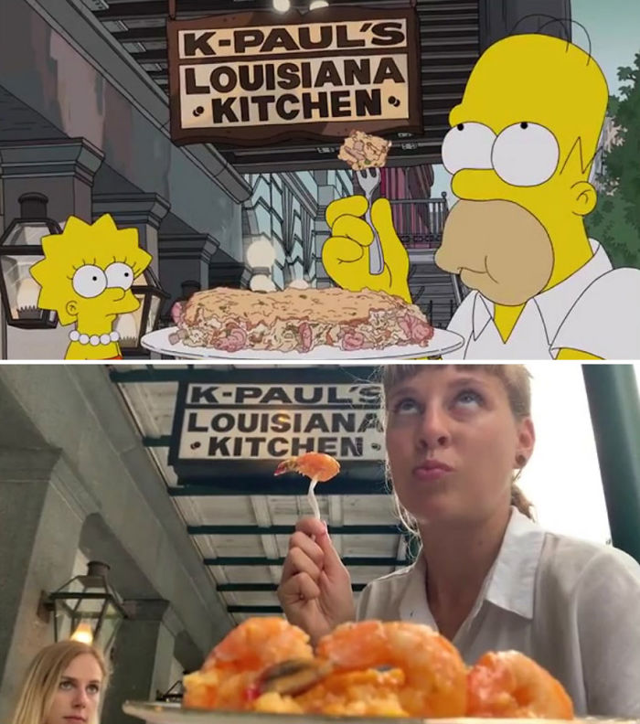 Deux touristes suisses ont recréé l’épisode des Simpson du tour gastronomique de Homer dans 54 restaurants de La Nouvelle-Orléans scène par scène