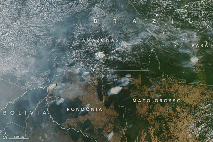 La forêt amazonienne brûle depuis des semaines et la NASA a partagé des photos de l’espace