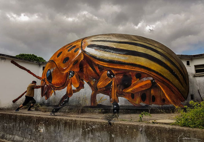Ce graffeur qui est devenu célèbre pour ses fresques 3D continue à faire ce qu’il fait de mieux (16 photos)