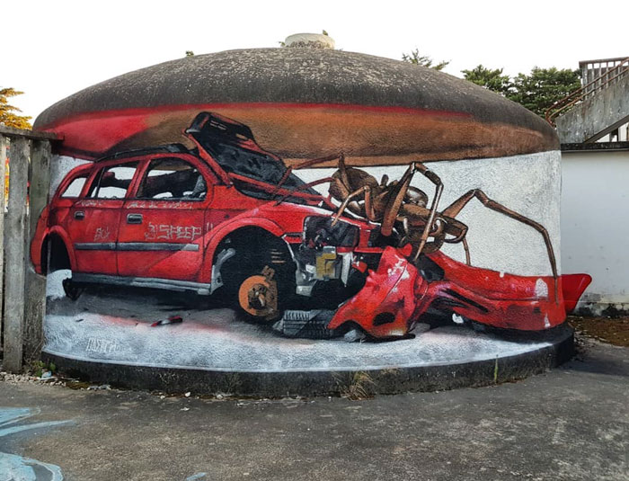 Ce graffeur qui est devenu célèbre pour ses fresques 3D continue à faire ce qu’il fait de mieux (16 photos)