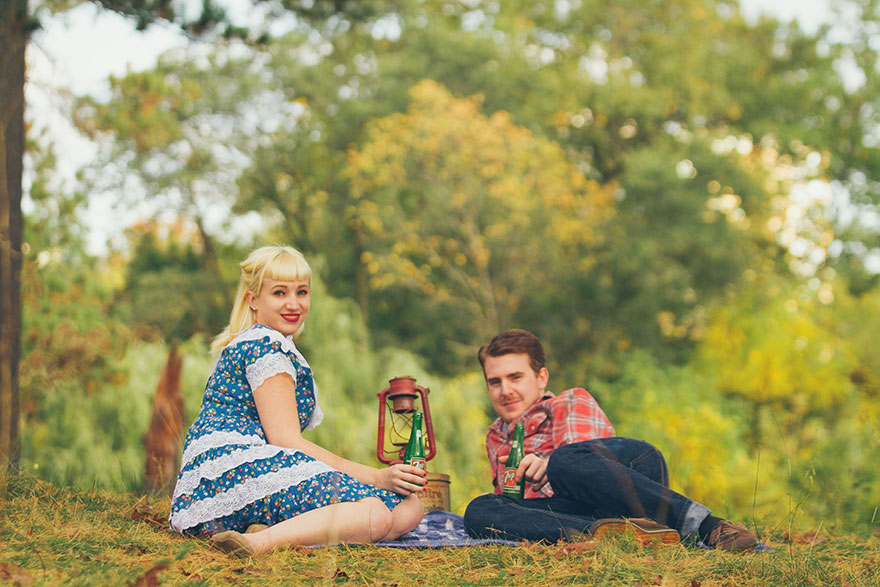 Ce couple a participé à la séance photo de fiançailles la plus effrayante (21 images)