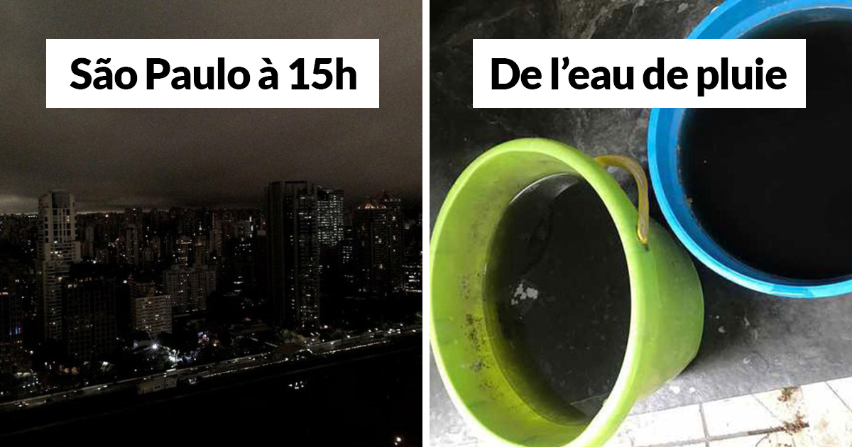 Des gens partagent des photos apocalyptiques de Sao Paulo qui a été plongée dans la noirceur pendant la journée à cause des feux de forêt en Amazonie