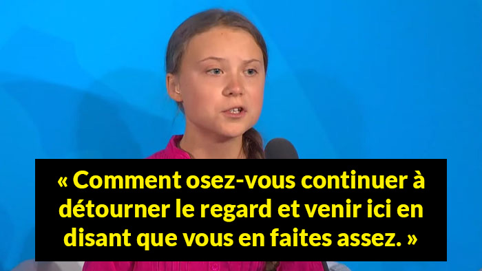 Le discours de Greta Thunberg au Sommet Action Climat de l’ONU est devenu viral avec son regard de la mort dirigé vers Trump