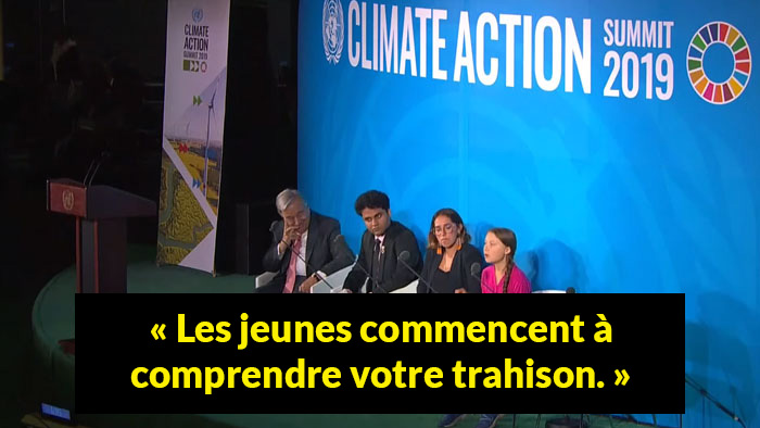 Le discours de Greta Thunberg au Sommet Action Climat de l’ONU est devenu viral avec son regard de la mort dirigé vers Trump