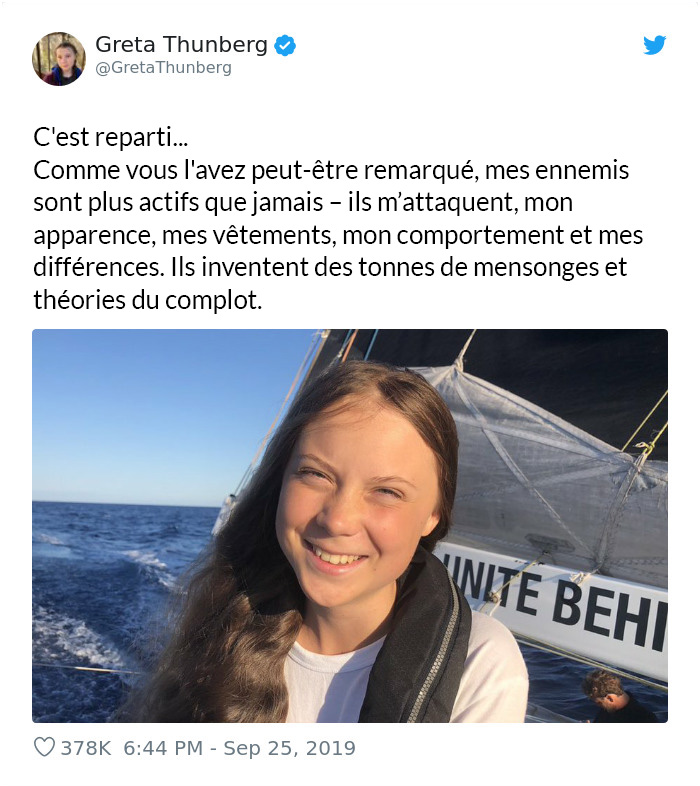 Greta Thunberg vient de démolir ses critiques dans un fil viral sur Twitter