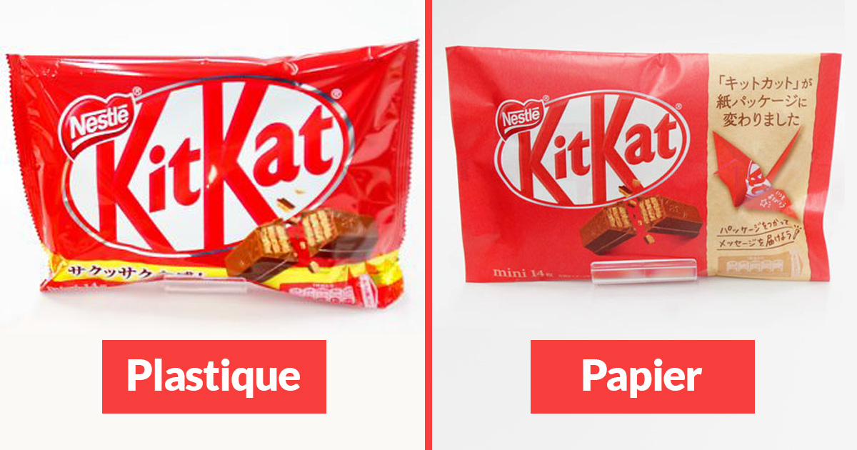 KitKat Japon remplace les emballages plastiques par du papier que vous pouvez plier en origami