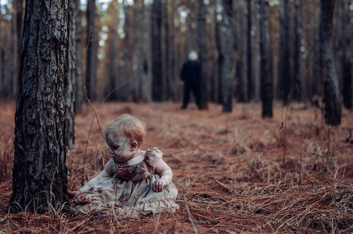 Une maman a transformé son bébé en zombie pour une séance photo d’horreur et la petite a assuré