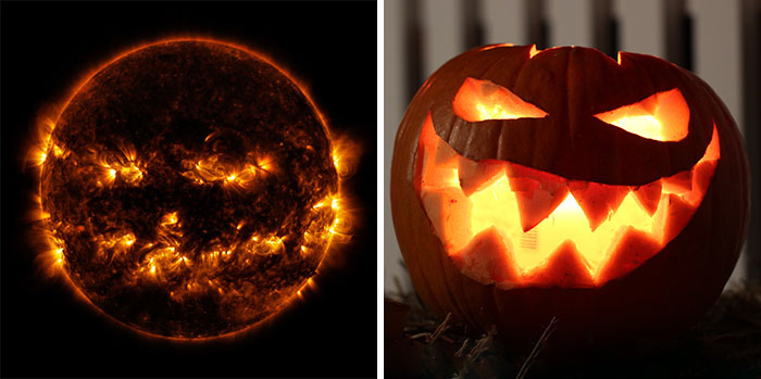 La NASA a partagé une photo du Soleil qui semble déjà fêter l’Halloween