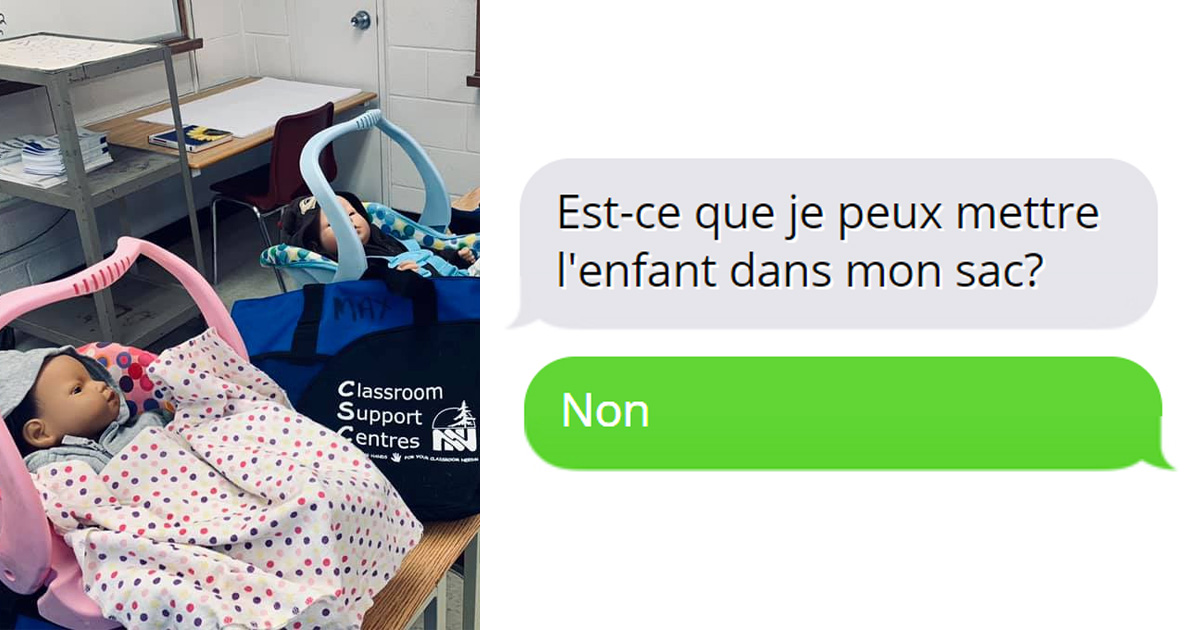 Des ados ont emmené de faux bébés à la maison pour un projet de parentalité et leur prof a partagé leurs textos de désespoir