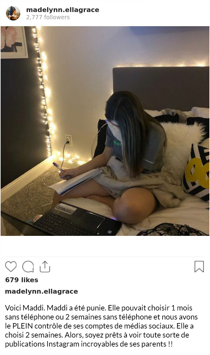 Pour punir sa fille ado, ce papa a envahi ses comptes de médias sociaux pendant deux semaines et ses publications ont reçu plus de « j’aime » que les siennes