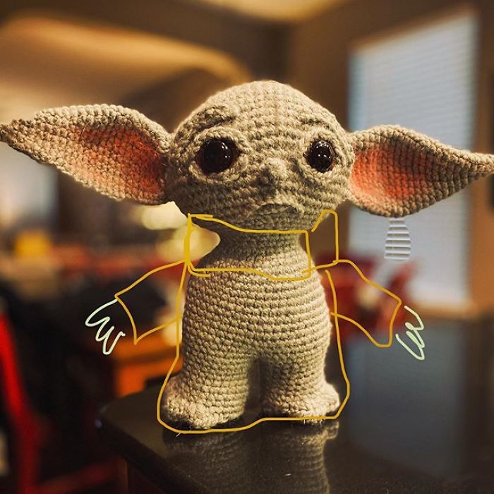 Voici un bébé Yoda crocheté que tu peux faire toi-même