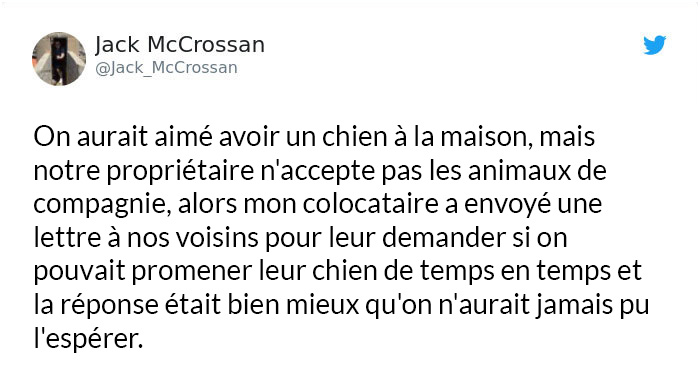 4 gars ont supplié leur voisin de les laisser jouer avec son chien, et ils ont reçu une lettre sympa en réponse
