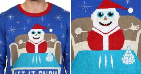 Walmart a présenté ses excuses pour ce pull avec un père Noël accro à la cocaïne