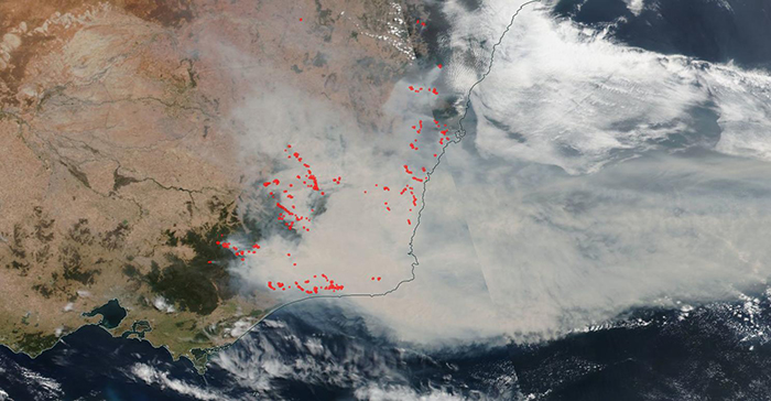 Des images satellites percutantes révèlent la véritable ampleur des feux de forêt en Australie