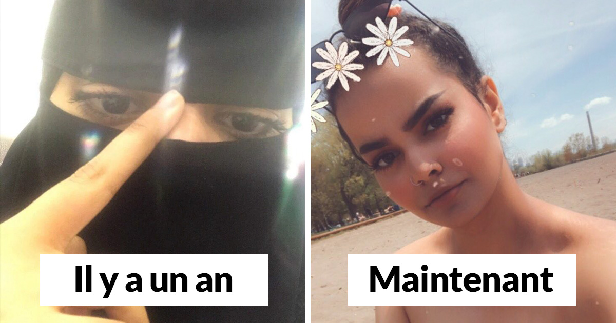 Cette fille saoudienne a comparé des photos avec et sans niqab pour célébrer sa liberté