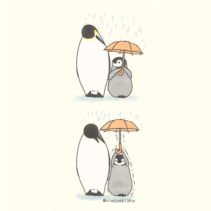 Ces 30 bandes dessinées au sujet d’un petit manchot qui est incapable d’accomplir des tâches simples sont trop mignonnes