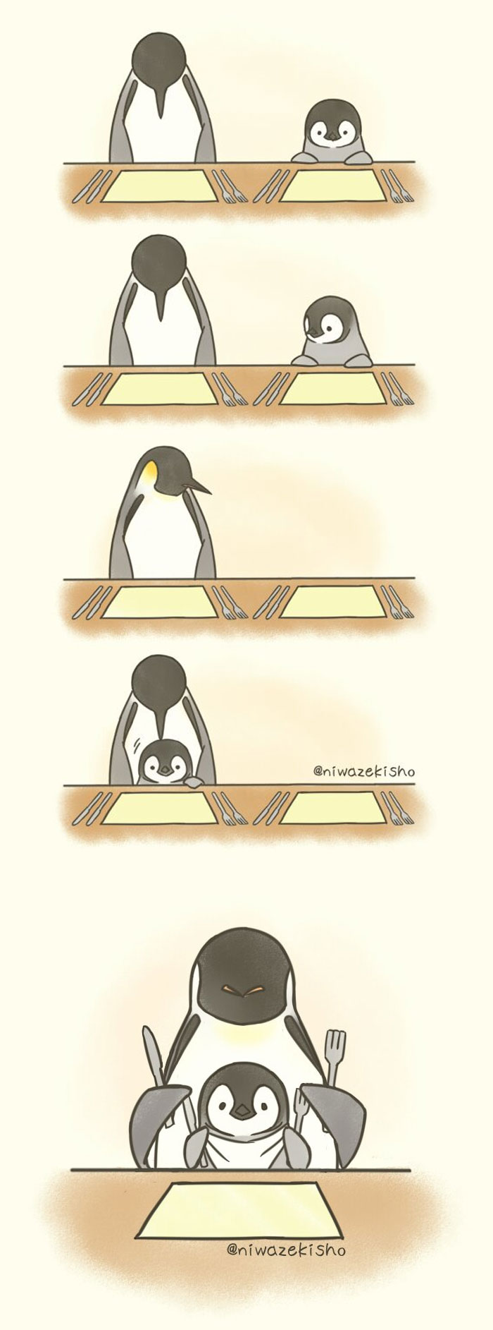 Ces 30 bandes dessinées au sujet d’un petit manchot qui est incapable d’accomplir des tâches simples sont trop mignonnes