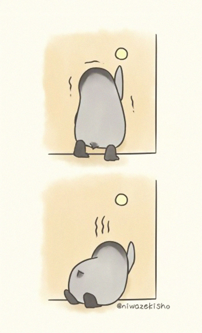 Ces 30 bandes dessinées au sujet d’un petit manchot qui est incapable d’accomplir des tâches simples sont trop mignonnes