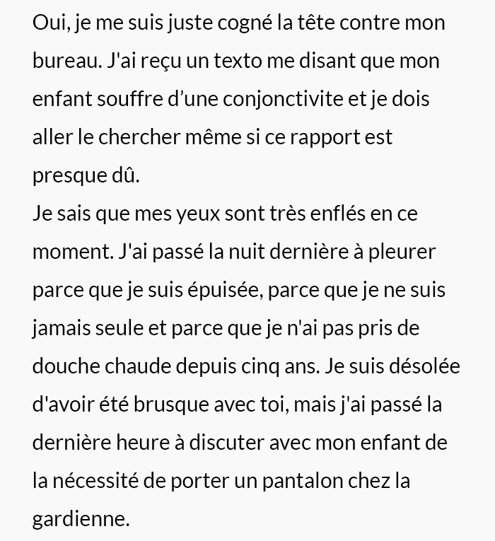 « S’il vous plaît, arrêtez de me juger pour avoir quitté le bureau à 17 heures pile. » La confession émouvante d’une maman qui travaille est devenue virale