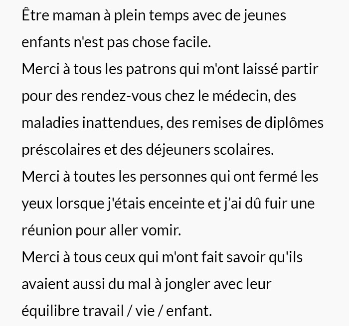 « S’il vous plaît, arrêtez de me juger pour avoir quitté le bureau à 17 heures pile. » La confession émouvante d’une maman qui travaille est devenue virale
