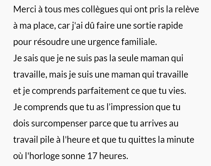 « S’il vous plaît, arrêtez de me juger pour avoir quitté le bureau à 17 heures pile. » La confession émouvante d’une maman qui travaille est devenue virale