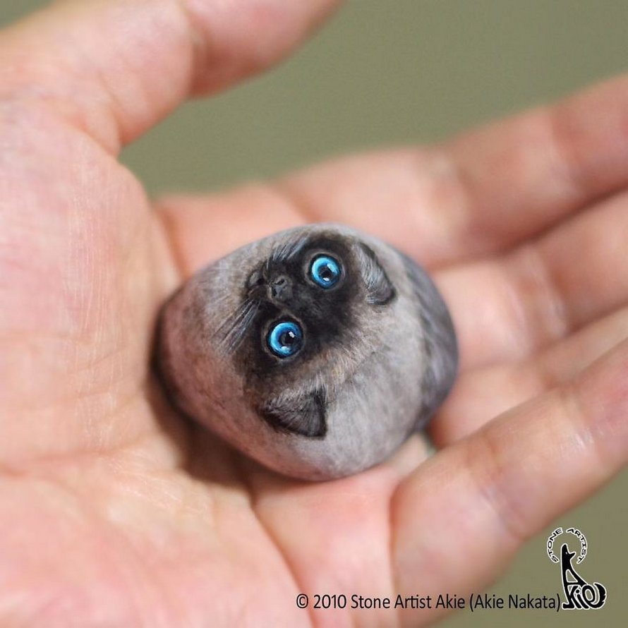 Une artiste japonaise donne vie aux pierres en les transformant en animaux qui tiennent dans la paume de votre main