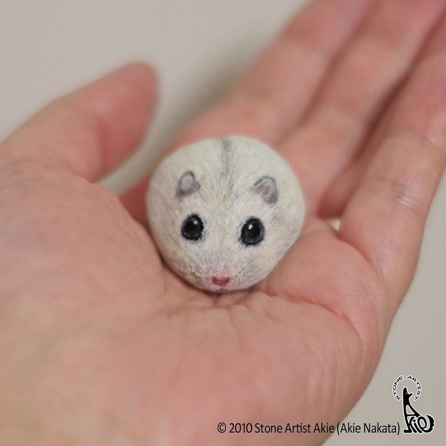 Une artiste japonaise donne vie aux pierres en les transformant en animaux qui tiennent dans la paume de votre main