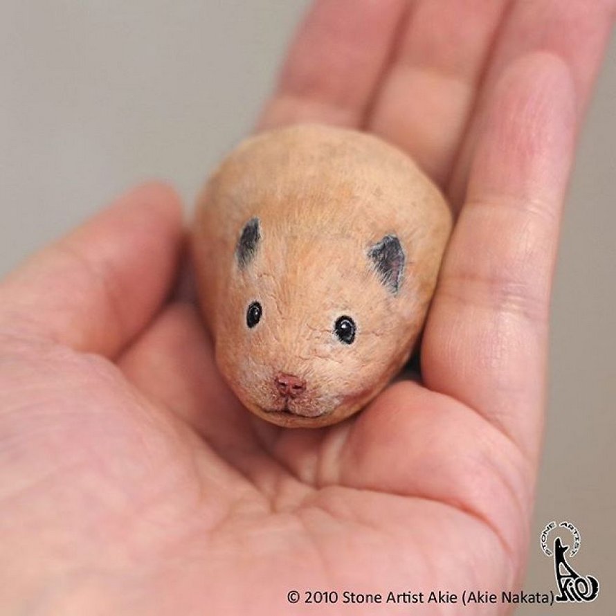 Une artiste japonaise donne vie aux pierres en les transformant en animaux qui tiennent dans la paume de votre main