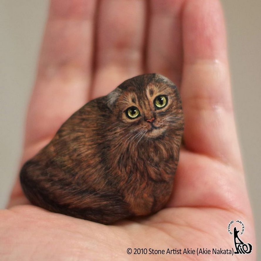 Une artiste japonaise donne vie aux pierres en les transformant en animaux qui tiennent dans la paume de votre main