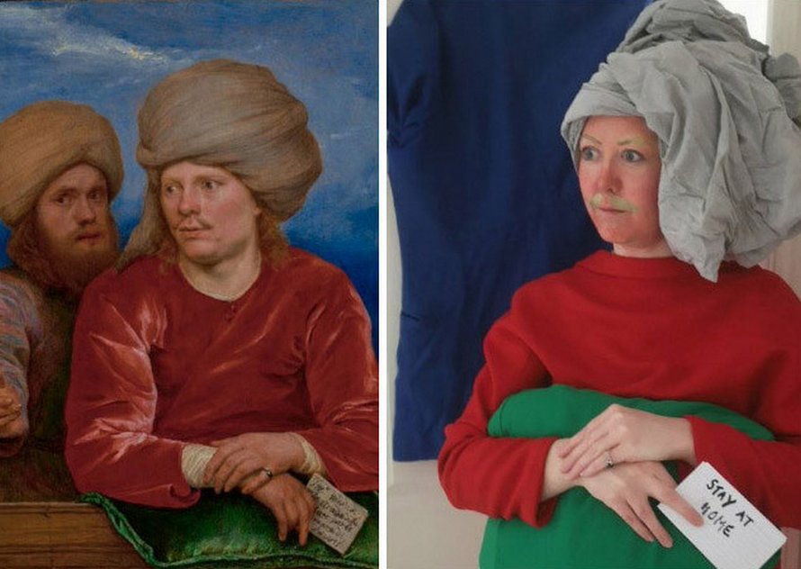 Des musées ont demandé aux gens de recréer des peintures célèbres avec tout ce qu’ils pouvaient trouver à la maison et ils ont reçu plusieurs images hilarantes