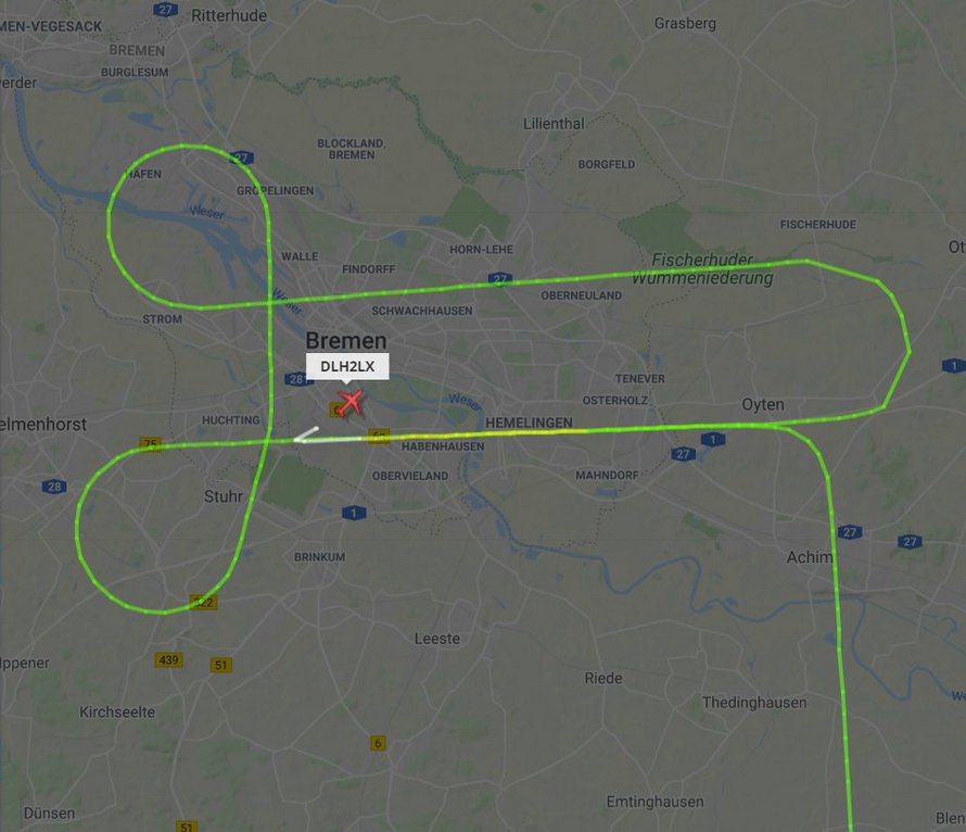 Un pilote de Lufthansa a dessiné un pénis dans le ciel au-dessus de l’Allemagne en attendant d’atterrir