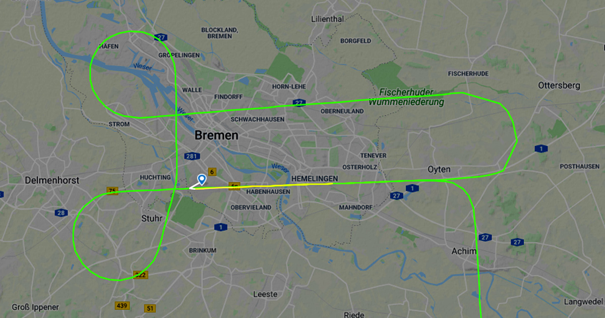 Un pilote de Lufthansa a dessiné un pénis dans le ciel au-dessus de l’Allemagne en attendant d’atterrir