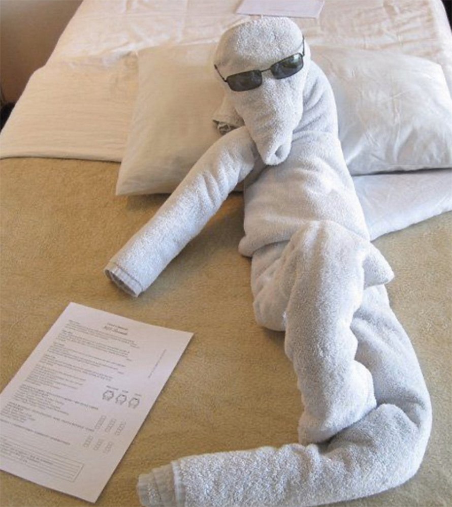Des gens partagent les meilleurs pliages de serviettes qu’ils ont vus dans les hôtels (22 images)