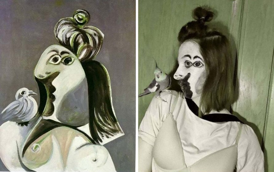 Des musées demandent aux gens de recréer des peintures célèbres à la maison et ils reçoivent 22 autres photos hilarantes