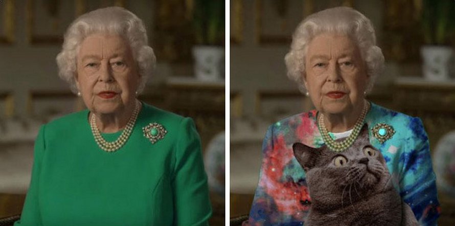 La reine d’Angleterre a prononcé un discours vêtue d’un habit vert et les photoshopeurs ont immédiatement su quoi faire