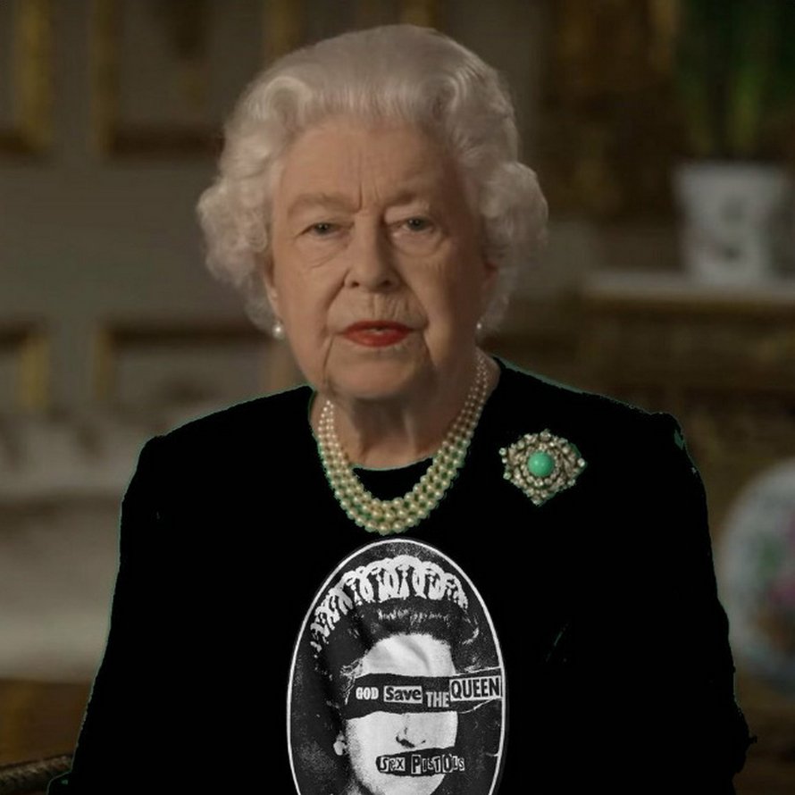 La reine d’Angleterre a prononcé un discours vêtue d’un habit vert et les photoshopeurs ont immédiatement su quoi faire