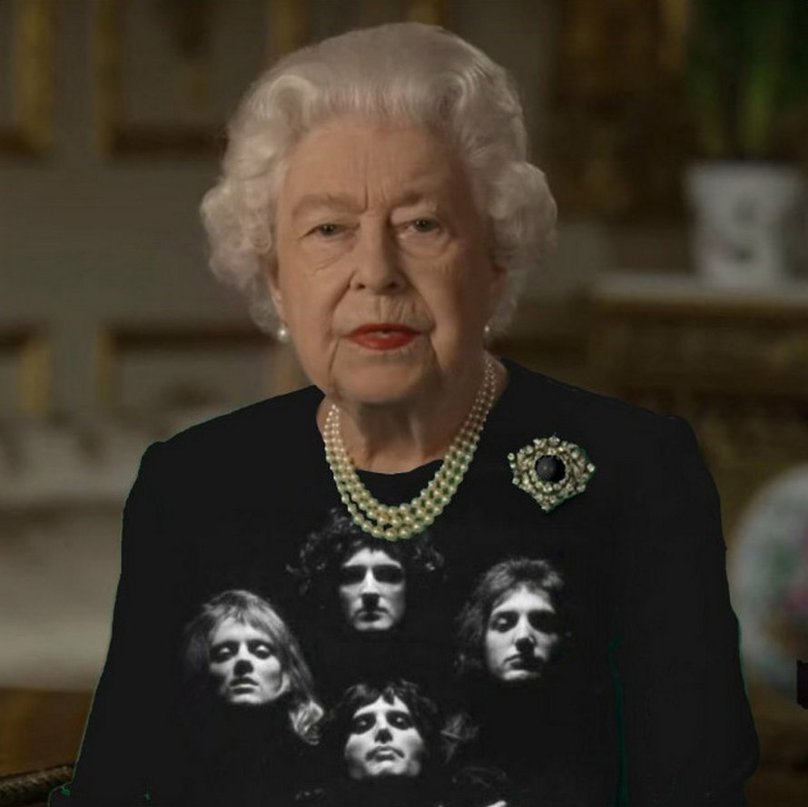 La reine d’Angleterre a prononcé un discours vêtue d’un habit vert et les photoshopeurs ont immédiatement su quoi faire