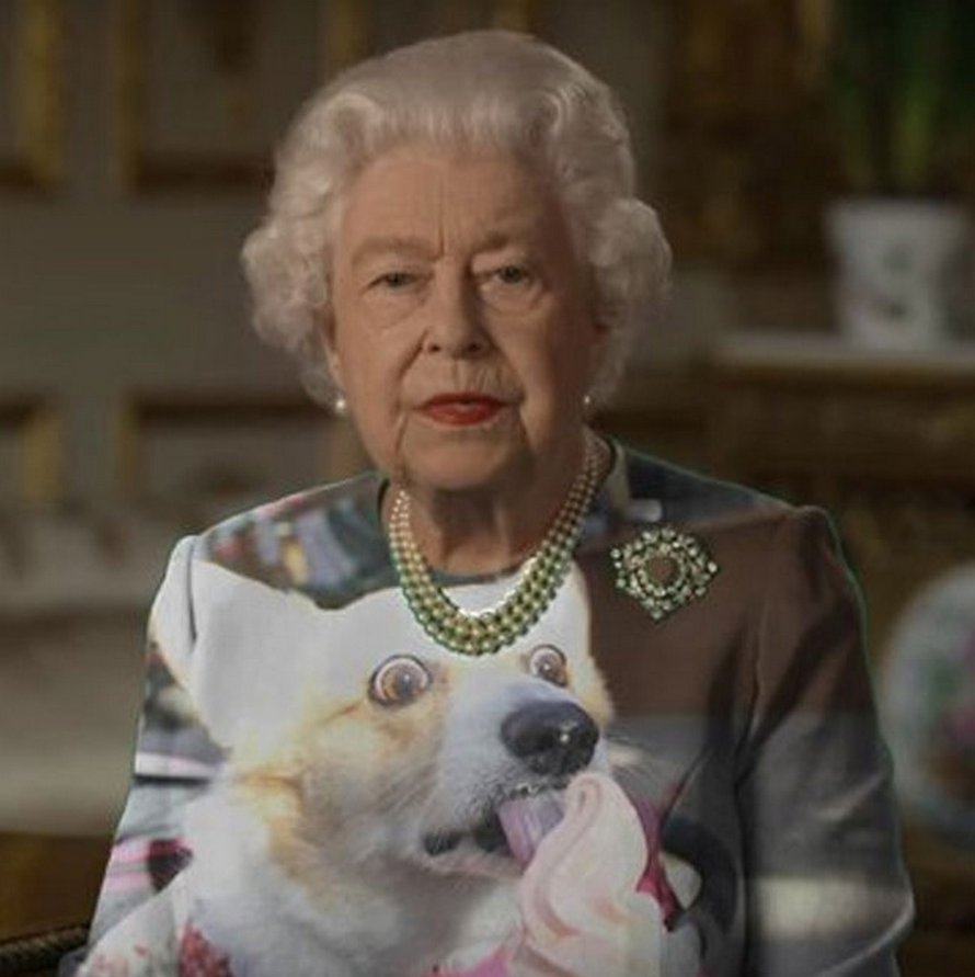 La reine d’Angleterre a prononcé un discours vêtue d’un habit vert et les photoshopeurs ont immédiatement su quoi faire