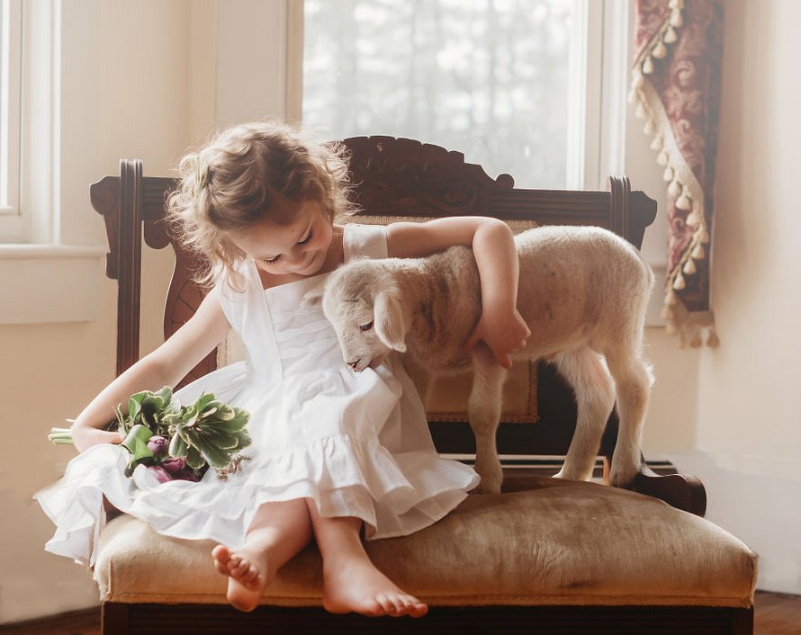 J’ai capturé l’innocence des enfants avec des animaux en 33 clichés attendrissants