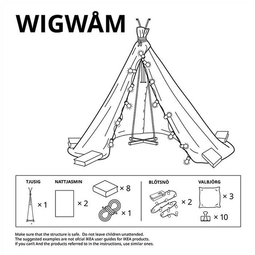 IKEA partage les instructions pour construire 6 types de cabanes de couvertures