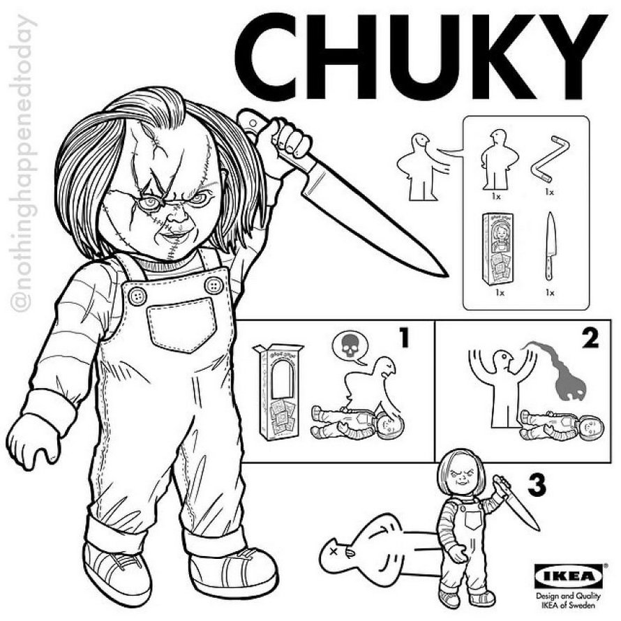 Un illustrateur partage des instructions IKEA pour créer des personnages de films d’horreur et voici les 26 meilleures