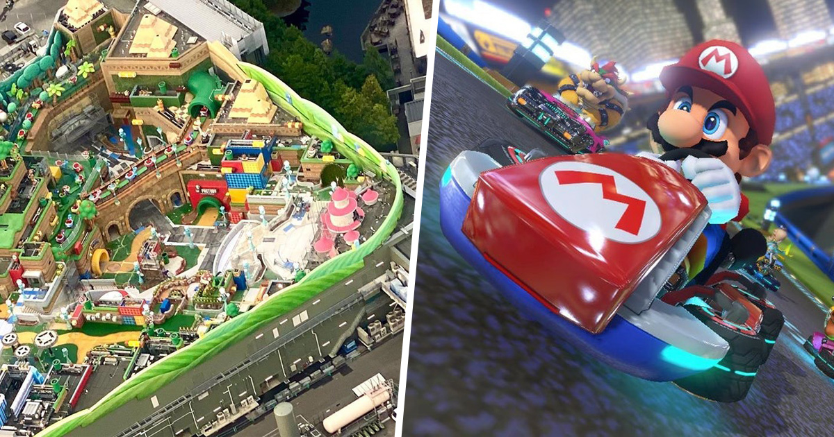 Les photos aériennes secrètes du parc à thème Super Nintendo World sont spectaculaires