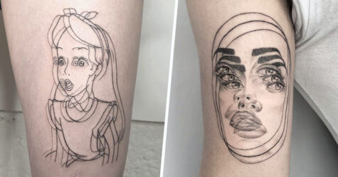 Ces tatouages « vision double » par une artiste mexicaine sont des illusions d’optique et en voici 20 parmi les plus bluffants
