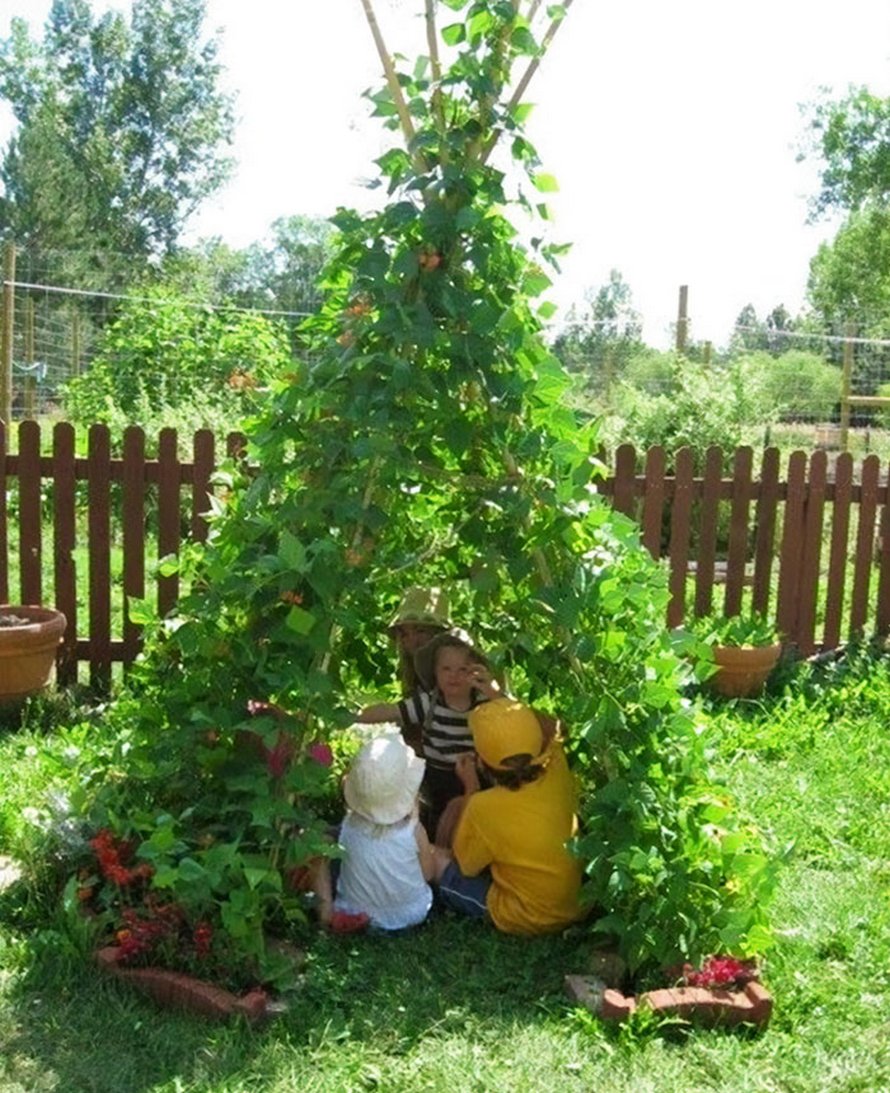 Des gens créent des tentes de jardin magiques avec des haricots pour leurs enfants et voici les 15 plus belles créations