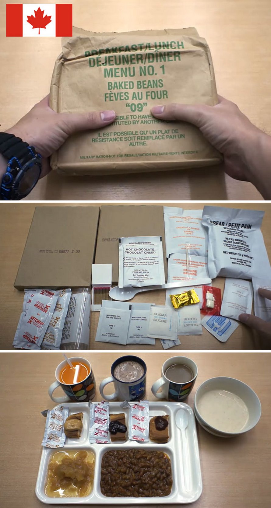 Voici à quoi ressemblent les rations alimentaires militaires de 14 armées différentes