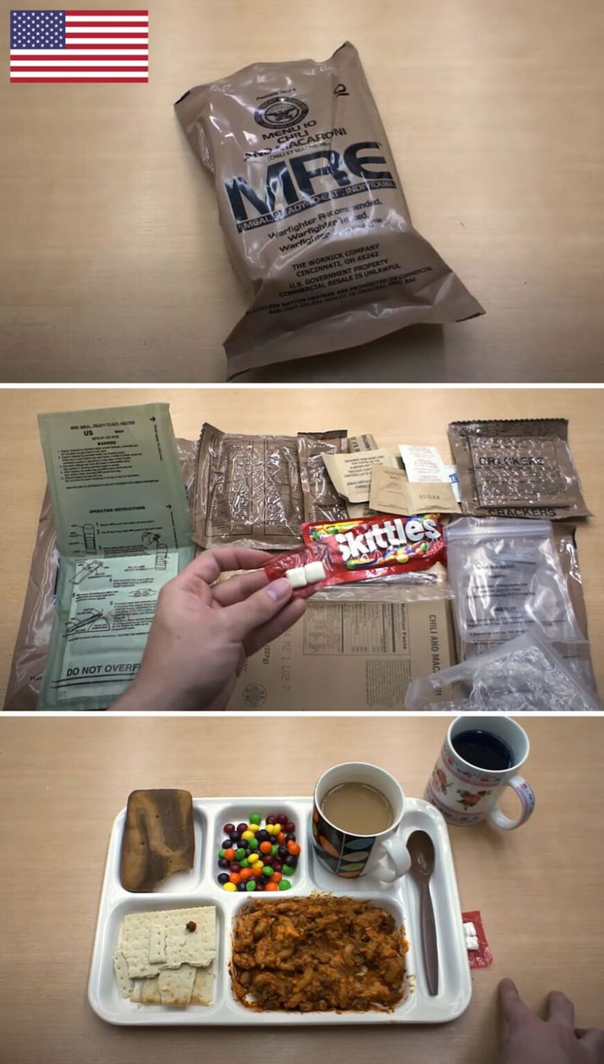 Ration Militaire Brésilienne MRE 24h – Marine, Repas Mission, Date 12/2025