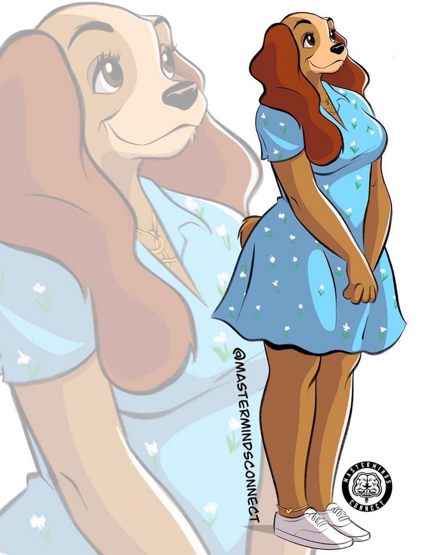 Un artiste réinvente des personnages Disney et leur donne des caractéristiques humaines modernes
