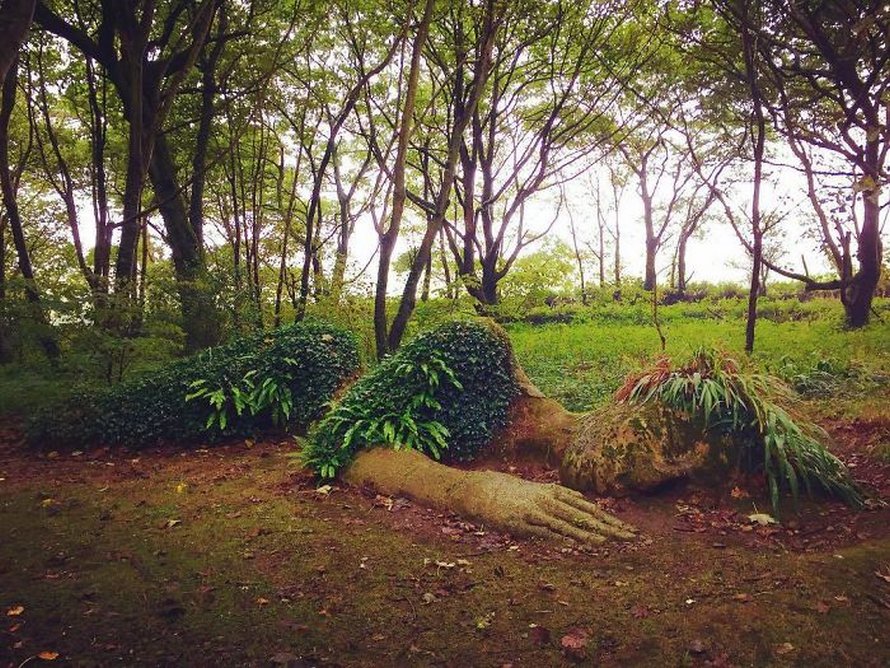 Une sculpture vivante époustouflante dans les jardins perdus de Heligan change d’apparence au fil des saisons